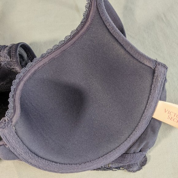 Victoria Secret 34C Body By Victoria lined Demi blue w/front close & lace! GUC! - Picture 9 of 16